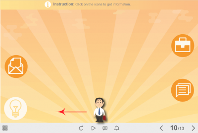 Orange Buttons — Lectora Templates for eLearning