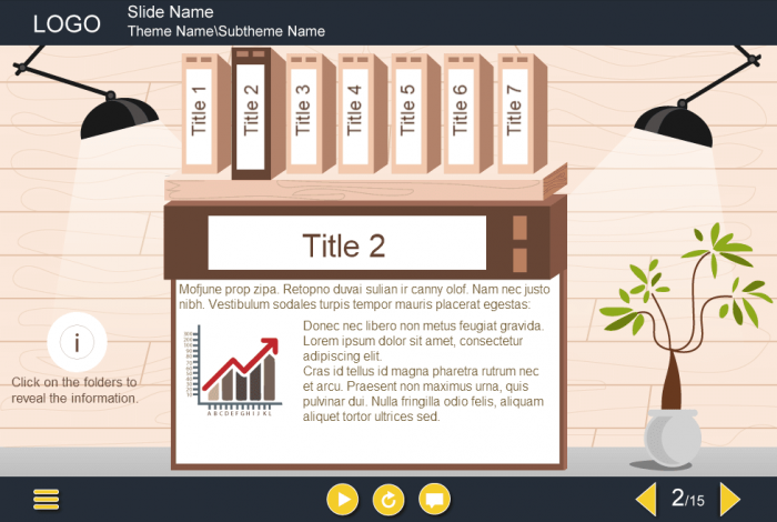 Slide with Text Materials — Download eLearning Template for Lectora Publisher