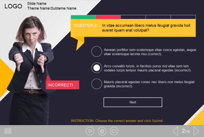 Cutout Woman — Lectora Templates for eLearning
