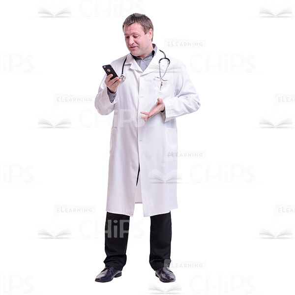 Doctor Not Understanding Looking At The Handy Cutout Photo-0