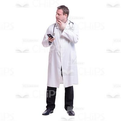Thinking Doctor Holding The Handy Cutout Photo-0