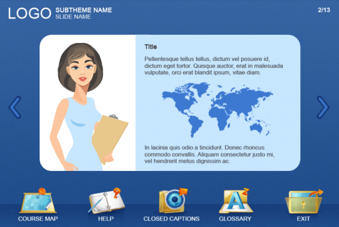 Introducing Slide With Vector Character — Captivate eLearning Template