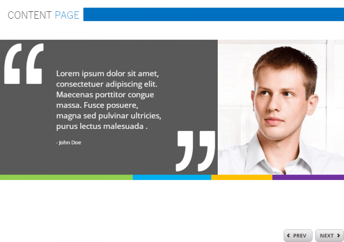 Content Page Slide — Articulate Storyline 360 Template for eLearning
