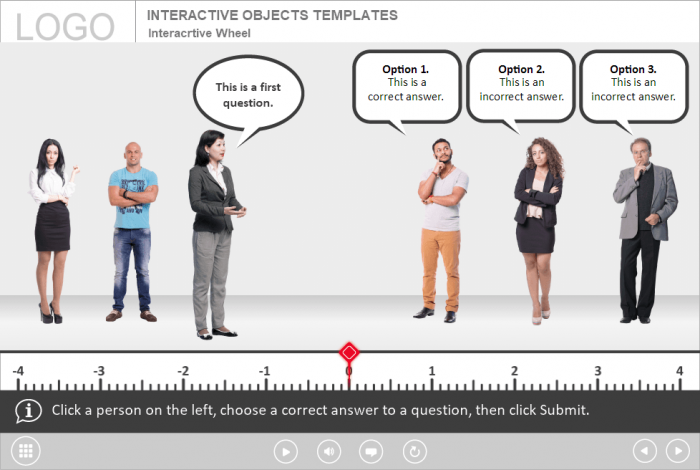 Business Woman Asking Question — eLearning Template