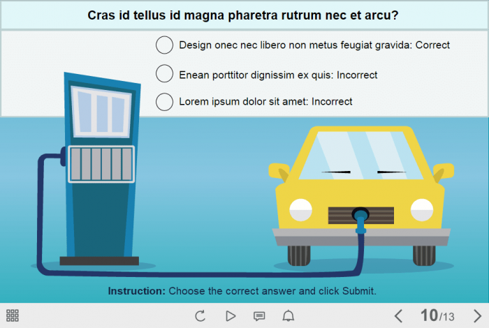 Charging Electric Car Quiz — Lectora Template-46809