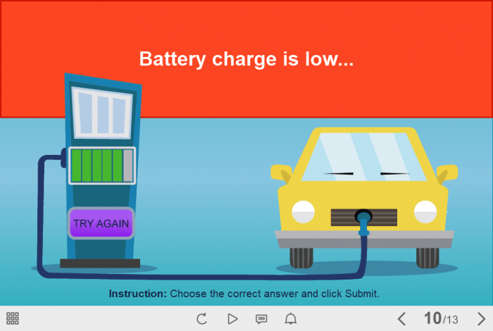 Charging Electric Car Quiz — Lectora Template-46813