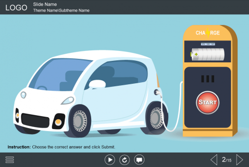 Vector Electric Car — e-Learning Templates for Trivantis Lectora