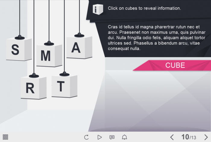 Drag and Drop Cubes — Download e Learning Lectora Templates