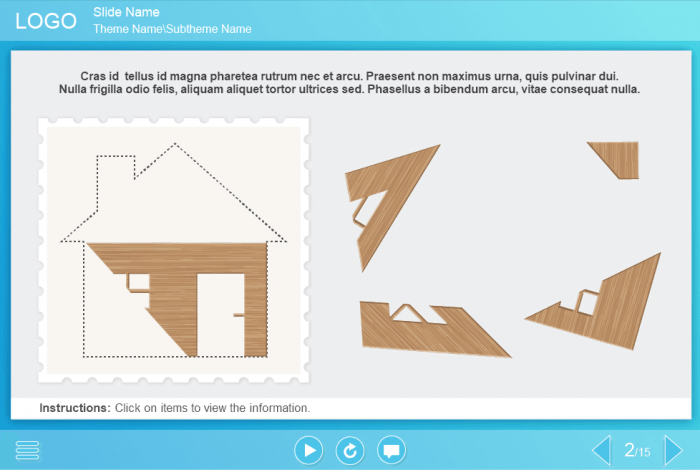 Slide With Puzzle — e-Learning Templates for Trivantis Lectora