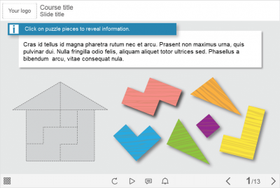 Slide With Puzzle — e-Learning Templates for Lectora Publisher