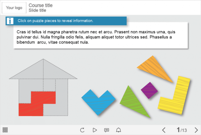 Clicking on Puzzles — e Learning Lectora Templates
