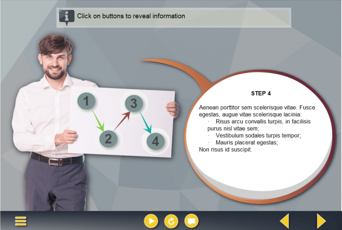 Slide with Cut Out Man and Callout — Download Trivantis Lectora Template