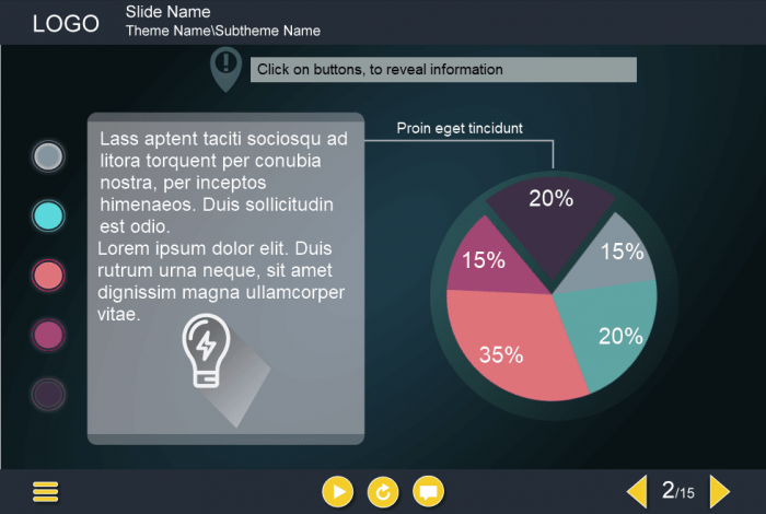 Pie Chart Interaction — Lectora Template-46774