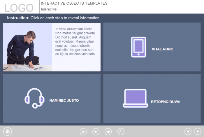 Cutout Customer Service Representative — e-Learning Templates for Trivantis Lectora