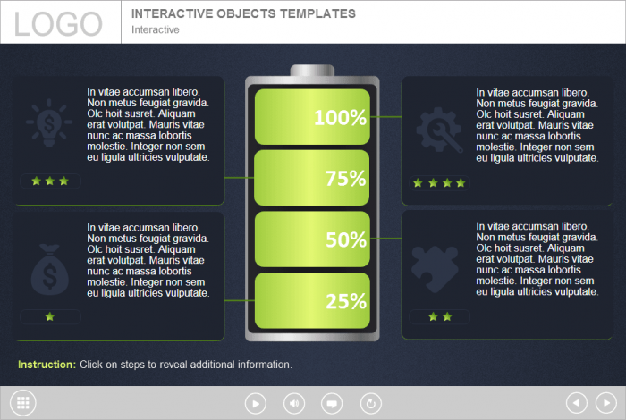 Clickable Buttons — eLearning Lectora Templates