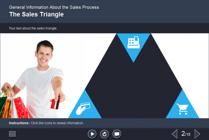 Interactive Triangle Infographics — Lectora Template-0