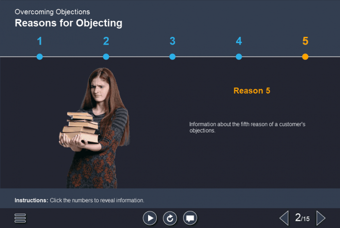 Young Cutout Woman with Books — eLearning Lectora Publisher Templates