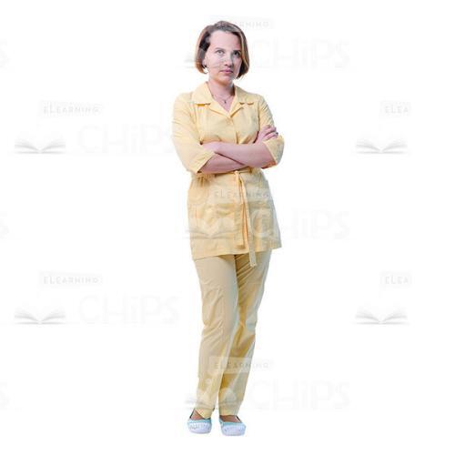 Serious Female Doctor Crossed Her Arms Cutout Picture-0