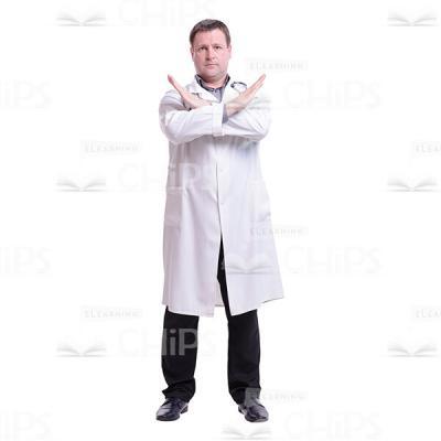 Doctor With The Finish Gesture Cutout Photo-0