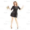 Surprised Young Woman Throwing Hands Up Cutout Image-0