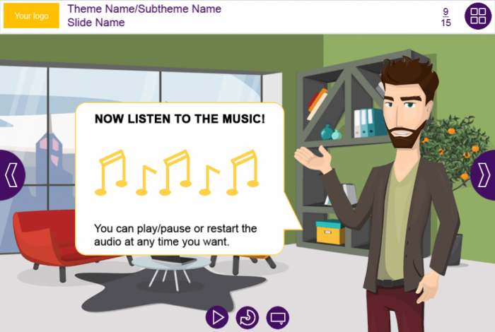 Audio Slide — Captivate Course Player for eLearning