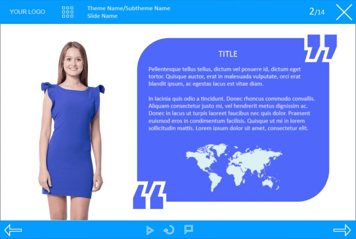 Cutout Young Lady With Flipchart — Captivate eLearning Template
