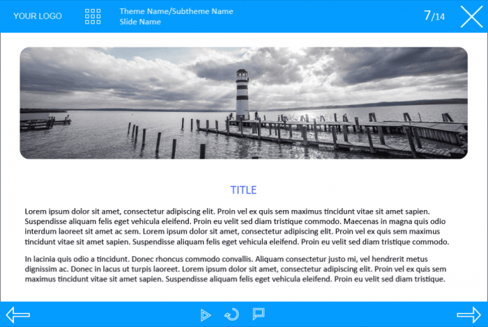 Text / Image Slide — Captivate Course Player