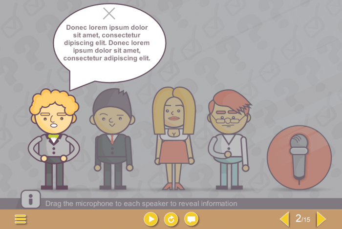 Man Vector Character Talking With Pop-up — eLearning Storyline Templates
