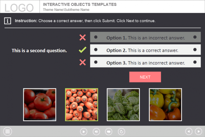 Correct Answer — Lectora Template for eLearning