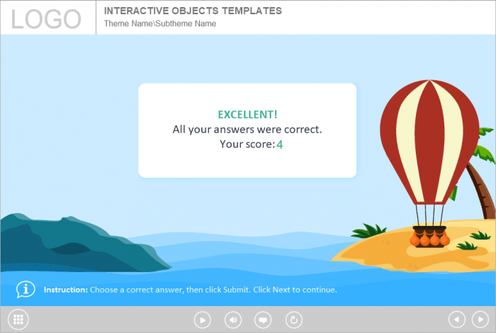 Completed Quiz — Download eLearning Template for Lectora Publisher
