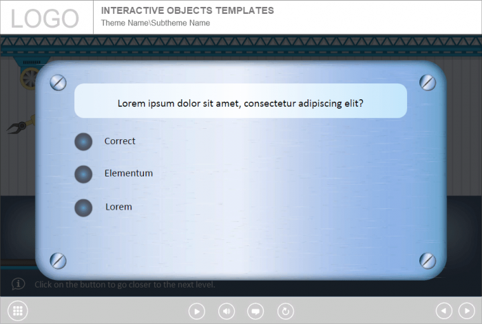 Single Choice Question — eLearning Lectora Template