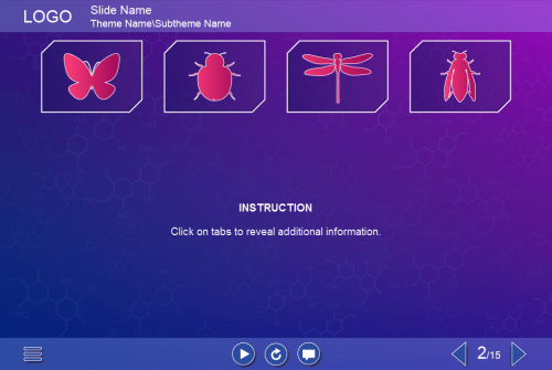 Tabs With Insects — Lectora Template-0
