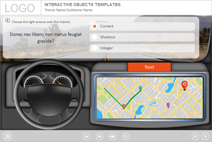 Car Driving Quiz — Lectora Template-47738