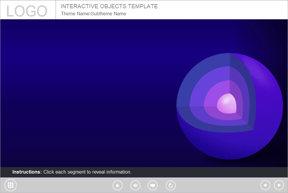 Clickable Sphere Layers — Lectora Template-0