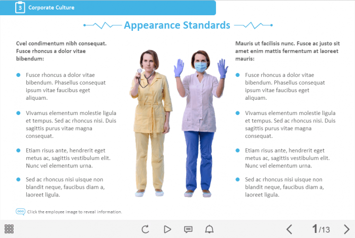 Medician's Appearance Standards — Lectora Template-47419