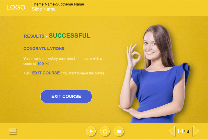 Multiple Choice Test With Correct Answers — Lectora eLearning Course Player