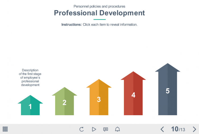 Arrows Tabs Over White Background — e-Learning Templates for Articulate Storyline