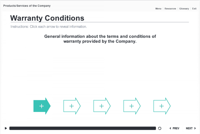 Warranty Conditions in Tabs — Storyline Template-47976