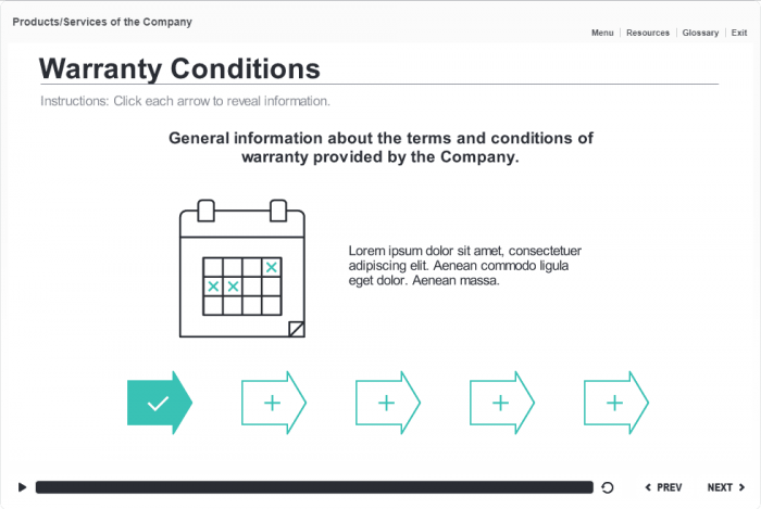 Warranty Conditions in Tabs — Storyline Template-47977