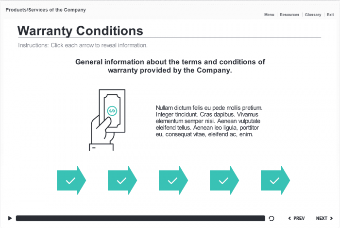Warranty Conditions in Tabs — Storyline Template-47978
