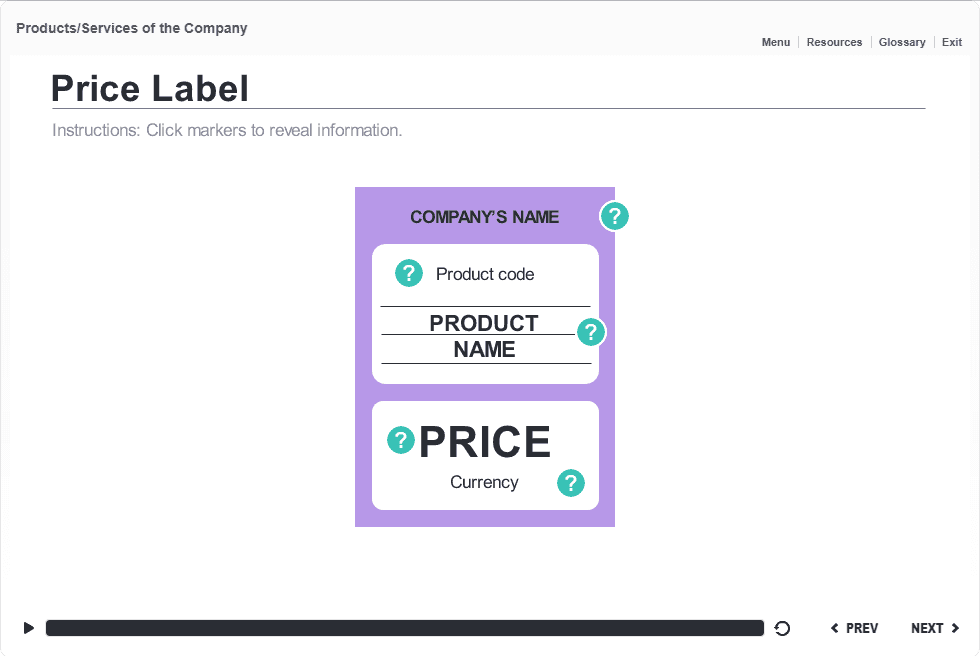 Price Label with Markers — Storyline Template-0