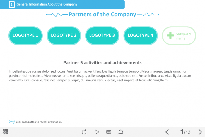 Five Turquoise Tabs — Storyline Template-46656