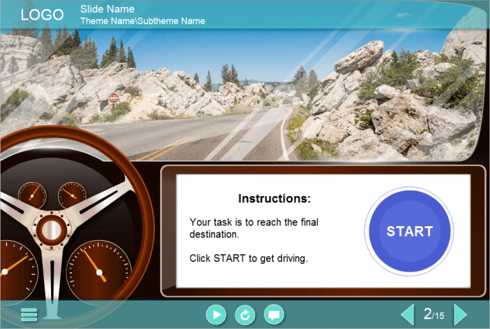Car Driving — Lectora Templates for eLearning