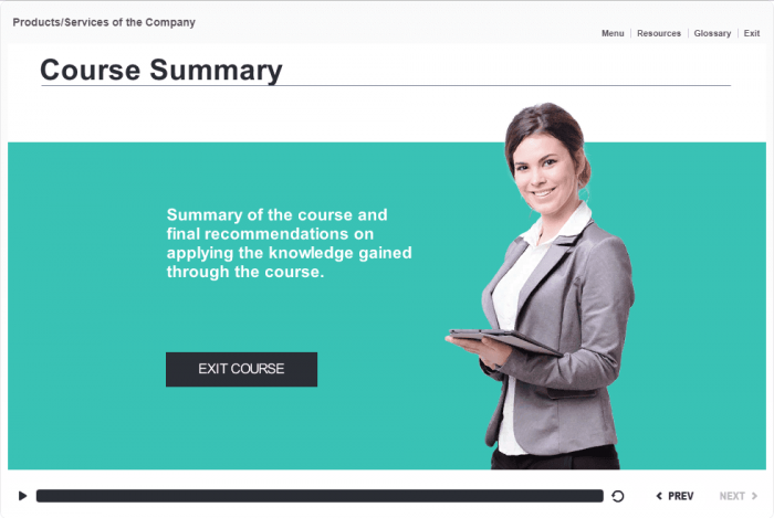Company`s Products / Services Course Starter Template — Articulate Storyline-47891