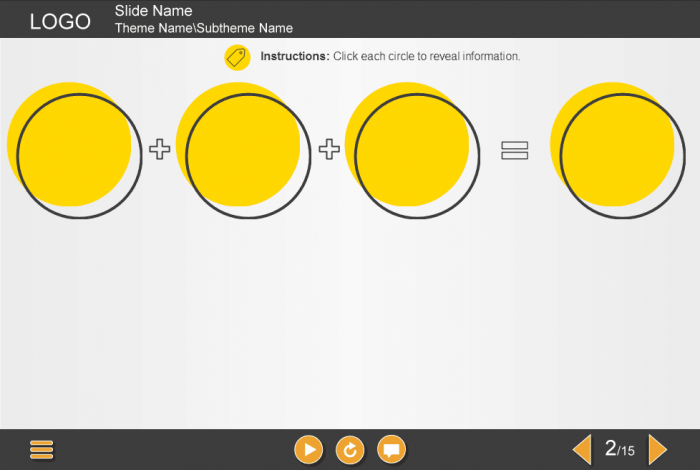 Clickable Yellow Circles — Lectora Template-0