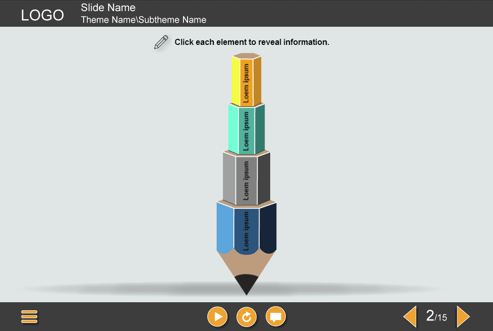 Interactive Pencil — Lectora Template-0