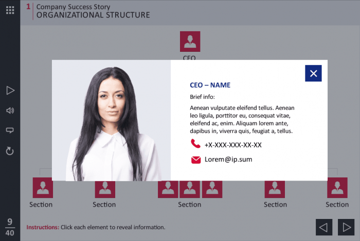 Employee Card in Pop Up — eLearning Articulate Storyline Templates