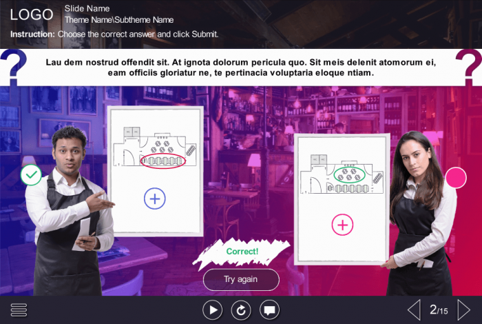 Waiters with Boards — eLearning Storyline Templates