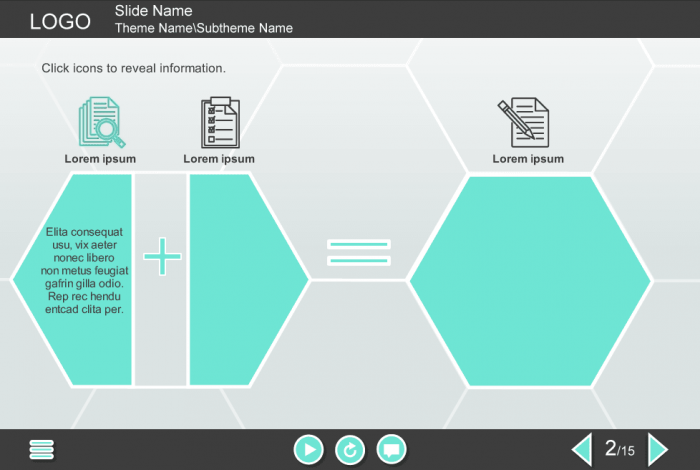 Slide with 3 Buttons — Articulate Storyline Template