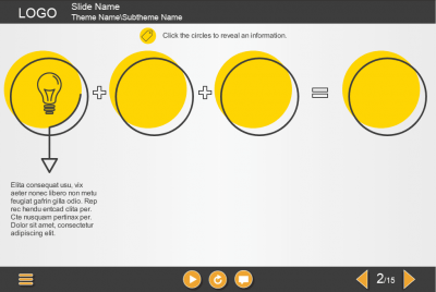 Yellow Circles — eLearning Articulate Storyline Templates
